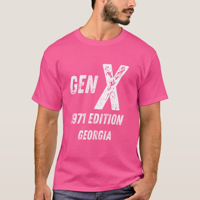 Camiseta Gen X 1971 Edition Generation Georgia Birthday Chr (Frente)