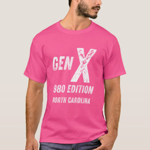 Camiseta Gen X 1980 Edition Generation North Carolina Birth