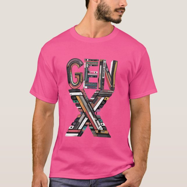 Camiseta Gen X 80u2019s Rock Cassettes (Frente)