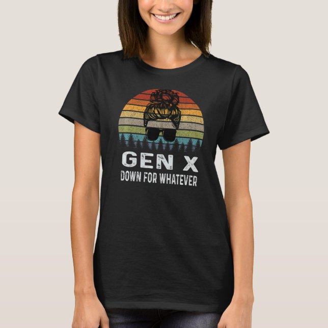 Camiseta Gen X Down Para Qualquer Geração Retroativa (Frente)