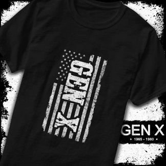 Camiseta Gen X Gen Xer Generation X American Flag Gen X