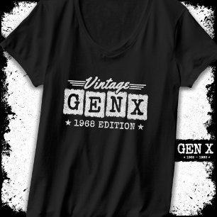 Camiseta Gen X Generation Gen Xer Nascer 1968 Gen X Birthda
