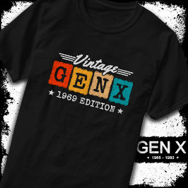 Camiseta Gen X Generation Gen Xer Nascer 1969 Gen X Birthda