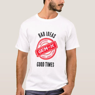 Camiseta Gen X "Más Ideias, Bons Tempos"