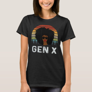Camiseta Gen X Melanin African American Black Retro Afro Af