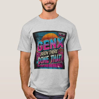 Camiseta Gen X Retro 80s Vaporwave - Estive lá, fiz isso