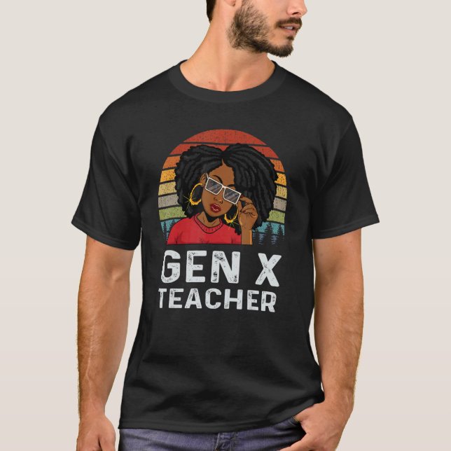 Camiseta Gen X Teacher Educator Melanin African Black Histo (Frente)