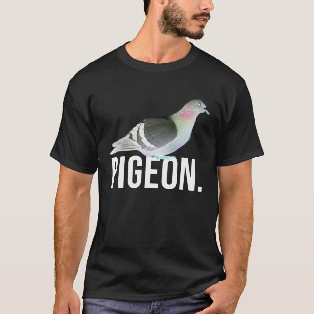 Camiseta Gen Z Humor Pigeon Inverted Colors (Frente)