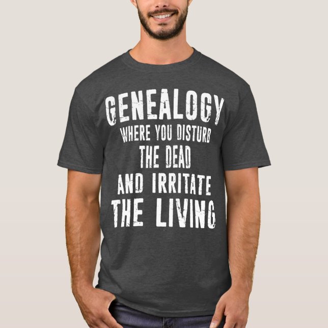 Camiseta Genalogista Genalogista História Familiar Afetada (Frente)