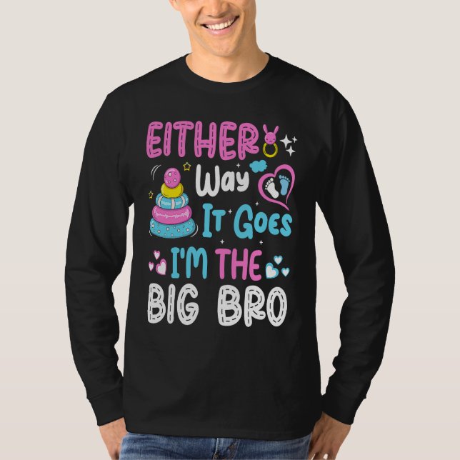 Camiseta Gender Announcement Either Way it goes  I'm The Bi (Frente)