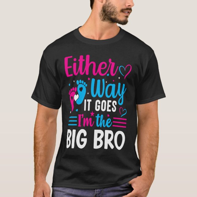Camiseta Gender Announcement Either Way it goes  I'm The Bi (Frente)