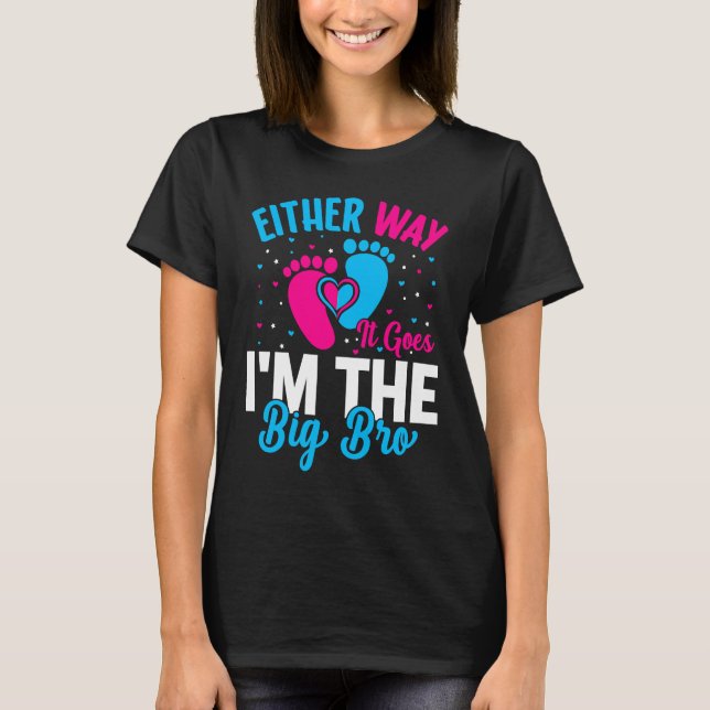 Camiseta Gender Announcement Either Way it goes  I'm The Bi (Frente)