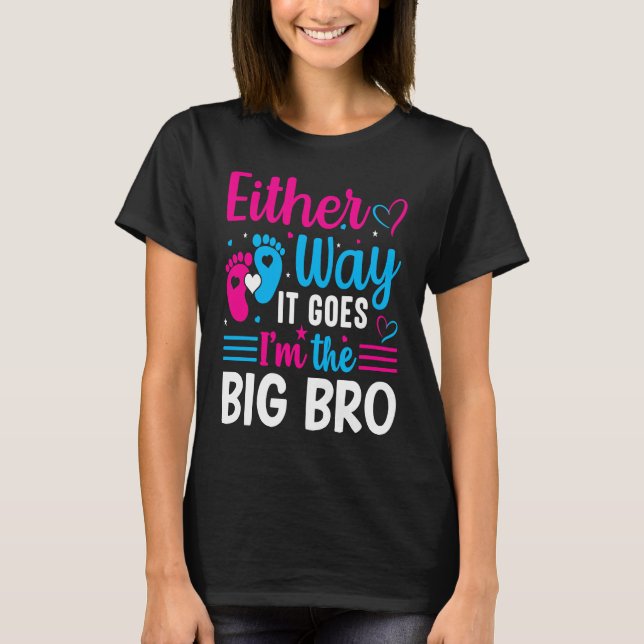 Camiseta Gender Announcement Either Way it goes  I'm The Bi (Frente)