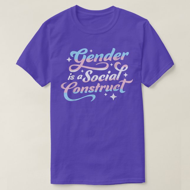 Camiseta Gender Is A Social Construct Transgender Non-Binar (Frente do Design)