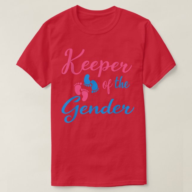Camiseta Gender Reveal Keeper of the Gender Cute Gender Rev (Frente do Design)