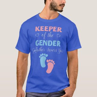 Camiseta Gender Reveal Keeper Of The Gender Godfather Loves