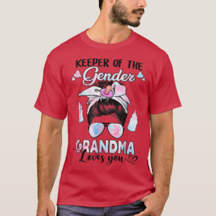 Camiseta Gender Reveal Keeper Of The Gender Grandma Loves Y