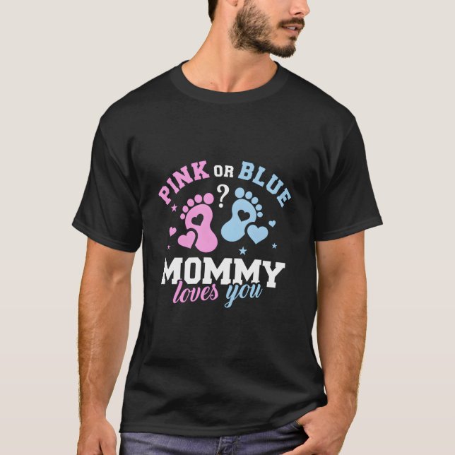 Camiseta Gender Reveal Mommy Mom (Frente)