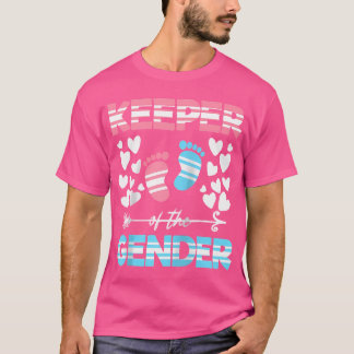 Camiseta Gender Reveal Party Keeper Of The Gender 	 Basebal