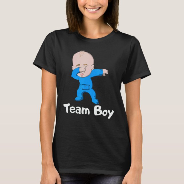Camiseta Gender Reveal Party Team Boy Dabbing Baby (Frente)