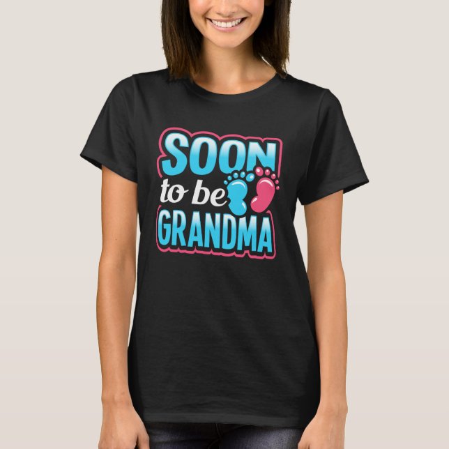 Camiseta Gender Reveal Soon To Be Grandma Pregnancy Announc (Frente)