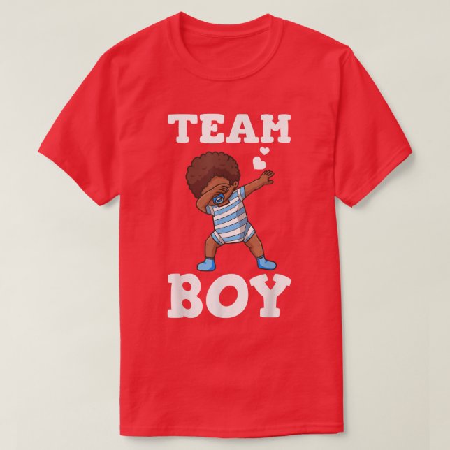 Camiseta Gender Reveal Team Boy Dabbing  (Frente do Design)