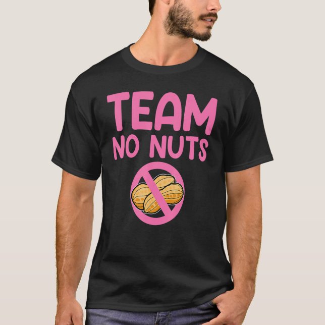 Camiseta Gender Reveal Team No Nuts Girl Matching Family Ba (Frente)
