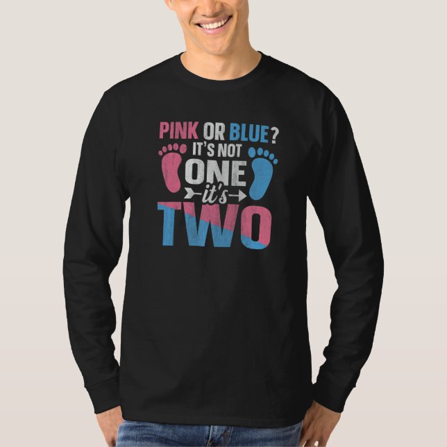Camiseta Gender Reveal Twins Quote for a Gender Reveal Mom  (Frente)