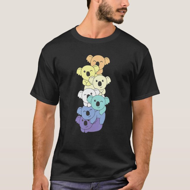 Camiseta Genderfaun Flag Pile Pride Lgbtq Koalas Genderfaun (Frente)