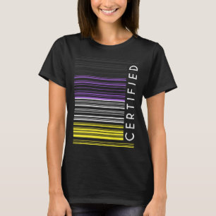 Camiseta Genderqueer de Código de Barras de Sinalizador Não