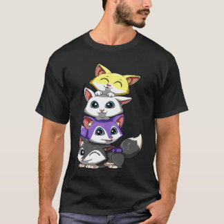 Camiseta Genderqueer Nonbinary Pride LGBTQ Foxes