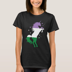 Camiseta Genderqueer Pride Flag Unicorn Genderqueer