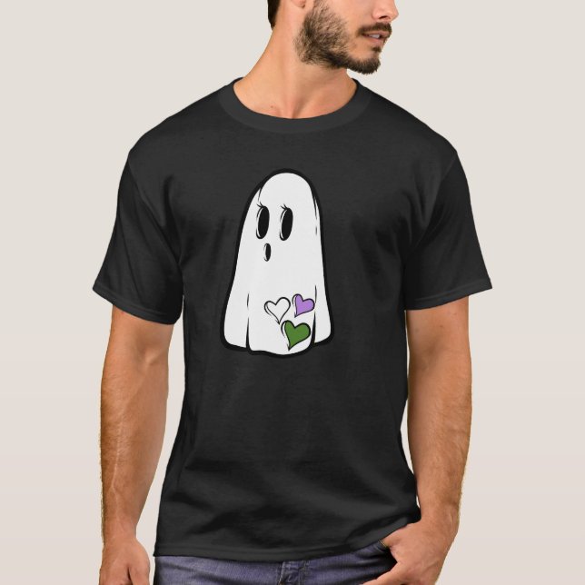 Camiseta Genderqueer Pride Ghost (Frente)