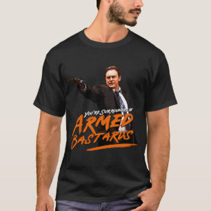 Camiseta Gene Hunt - Cercado por Canalhas Armados Citação