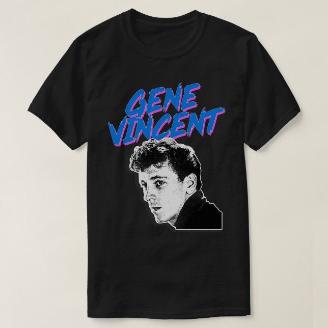 Camiseta Gene Vincent Retro Graphic Design (Frente do Design)