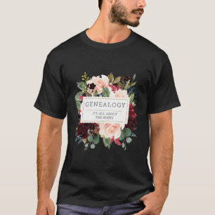 Camiseta Genealogia Genealogista Mulheres Pesquisa Familiar