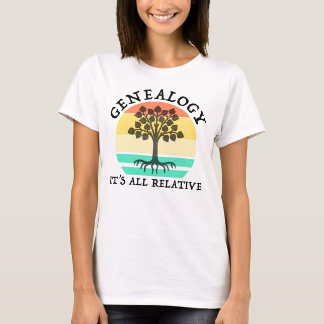 Camiseta Genealogia - Tudo é Relativo (Frente)