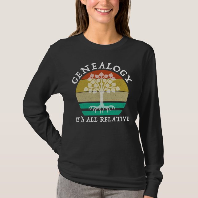 Camiseta Genealogia - Tudo é Relativo (Frente)