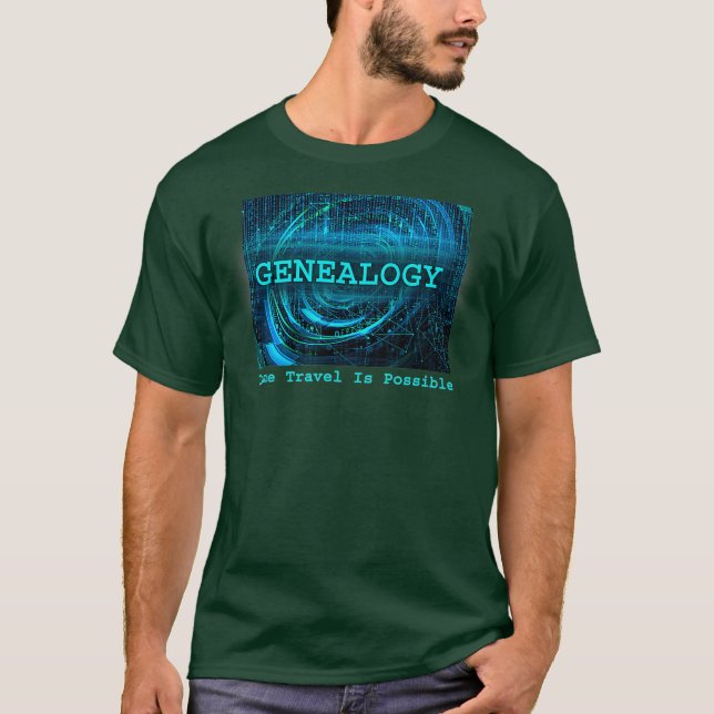 Camiseta Genealogia - Viagem é possível humor engraçado (Frente)