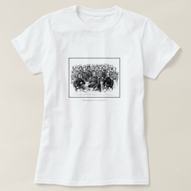 Camiseta Generais da guerra civil da união (Frente do Design)