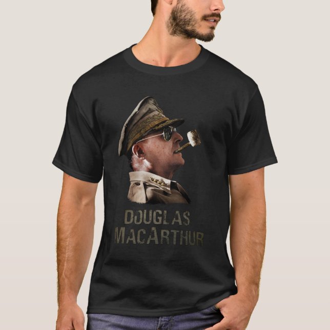 Camiseta General Douglas MacArthur Retrit Art (Frente)