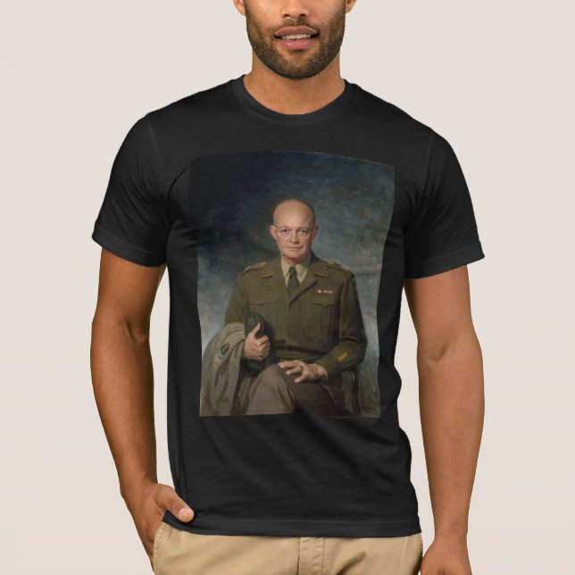 Camiseta General Dwight Eisenhower 5 Star - Retrato Pintado (Frente)