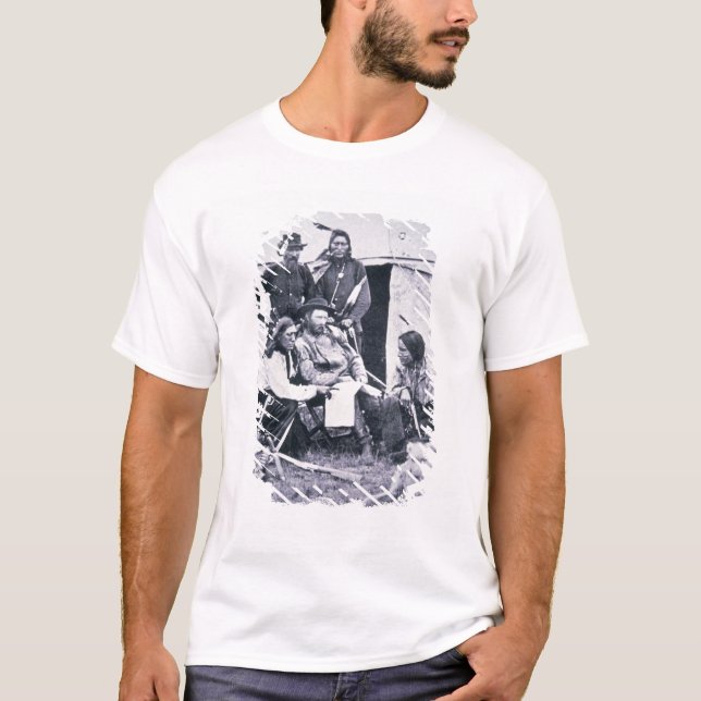 Camiseta General George A. Custer (1839-76) com seu indiano (Frente)