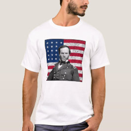 Camiseta General Sherman e a bandeira americana