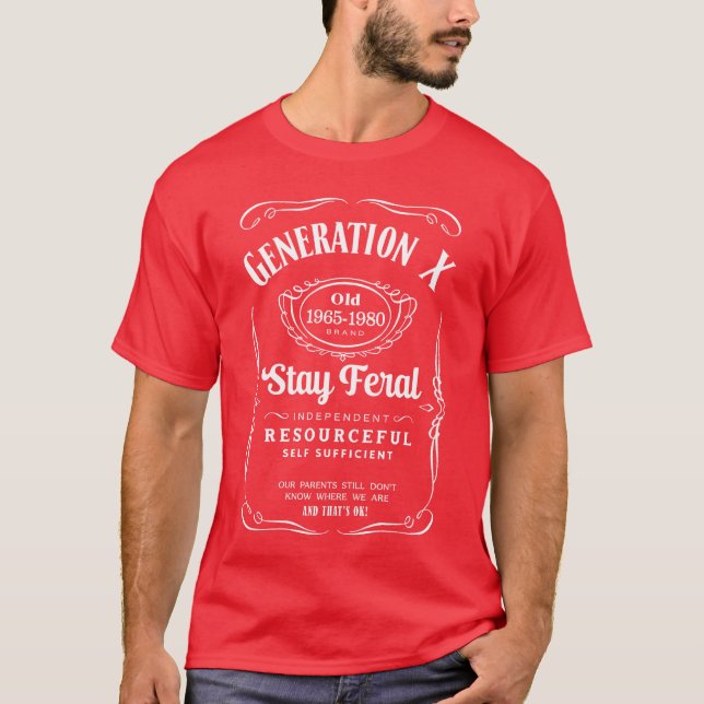 Camiseta Generation X Stay Feral Premiumriblend retro retro (Frente)