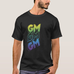Camiseta Genérica Boa Manhã, Grunge Texto Splatter Crypto I