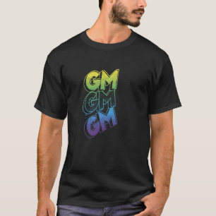 Camiseta Genérica Boa Manhã, Grunge Texto Splatter Crypto I