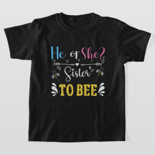 Camiseta Gênero bonito revela arte das abelhas irmãs