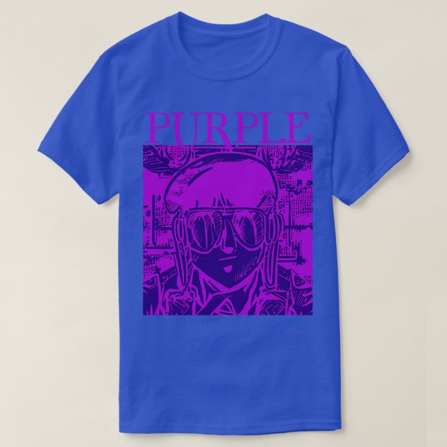 Camiseta Gênero de música roxa (Frente do Design)