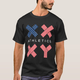Camiseta Gênero Engraçado Genética Bandeira Americana Xx Xy